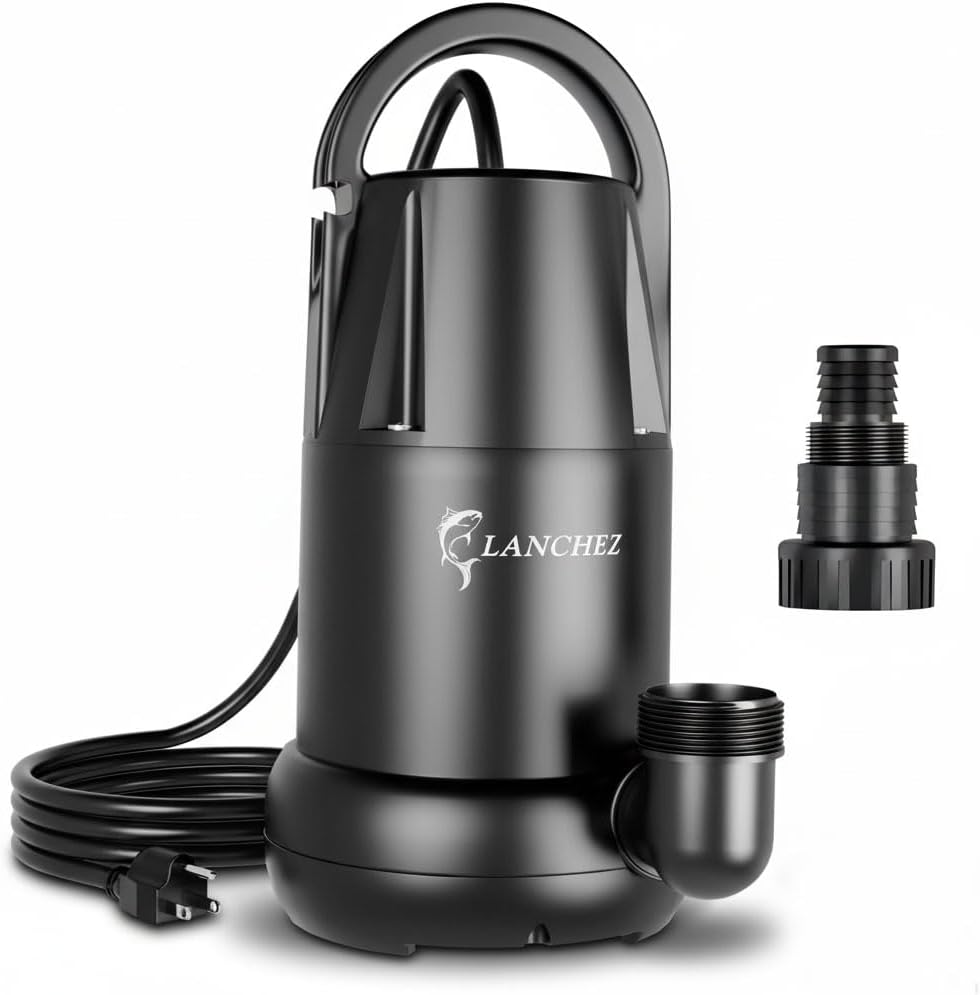 LANCHEZ 1 HP Submersible Water Pump for High Flow Removal
