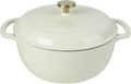 Premium Enameled Cast Iron Dutch Oven for Bread Baking - Oval 5.5QT