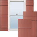 Ekena Millwork Vinyl Board-n-Batten Shutters in Burgundy Red