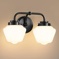 Bathroom Vanity Light Fixtures 2-Light Black Over Mirror - Eye-Caring