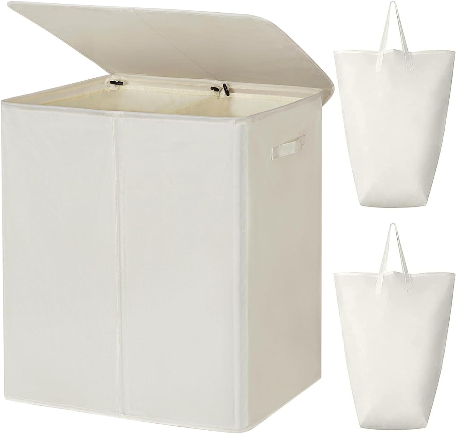 WOWLIVE 180L Double Laundry Hamper with Lid for Easy Sorting