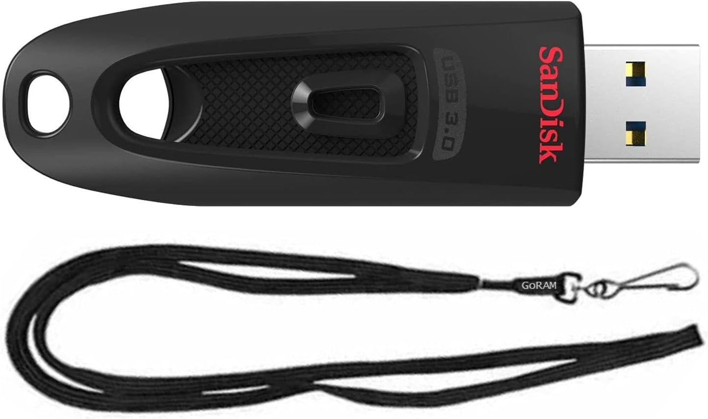 SanDisk 512GB Ultra USB 3.0 Flash Drive with GoRAM Lanyard