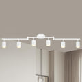 6 Light Track Lighting Fixtures Ceiling Matte White - Adjustable LED