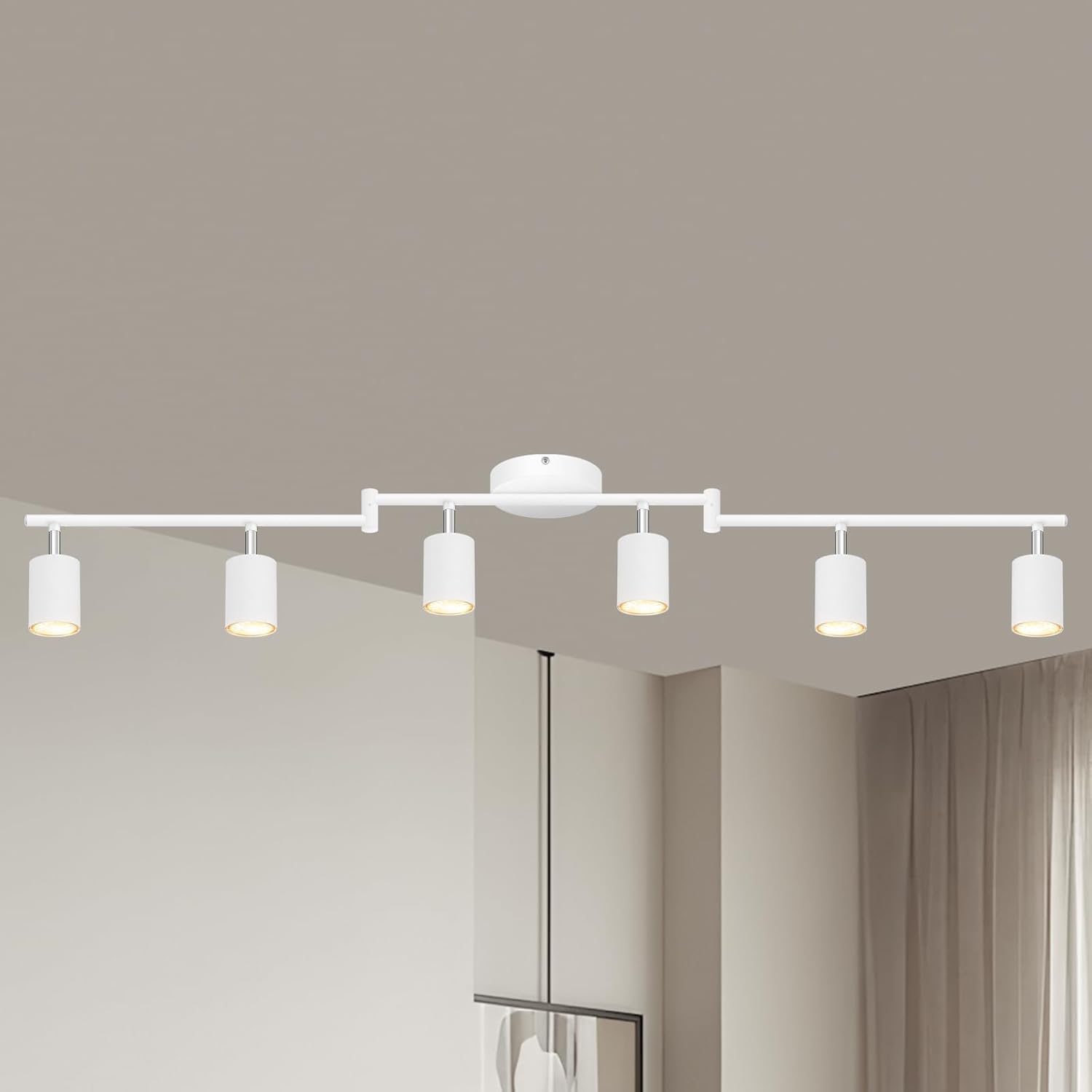 6 Light Track Lighting Fixtures for Modern Kitchen and Hallway