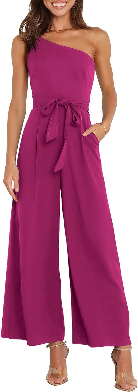 Stylish One Shoulder Sleeveless Jumpsuit for Women 2025 Trend