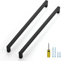 Ravinte 20 Pack Black Cabinet Pulls 13 in Matte Black - Square Modern