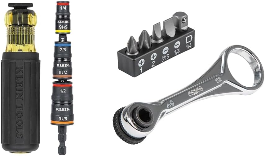 Klein Tools Impact Driver 7-in-1 Flip Socket Set for Versatility