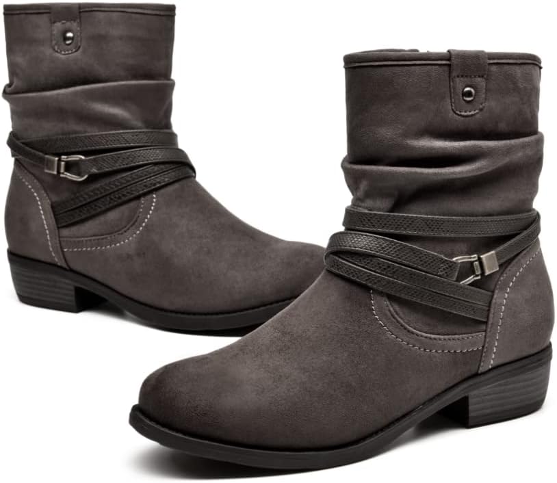 Stylish Women's Mid Calf Boot with Side Zipper and Comfort