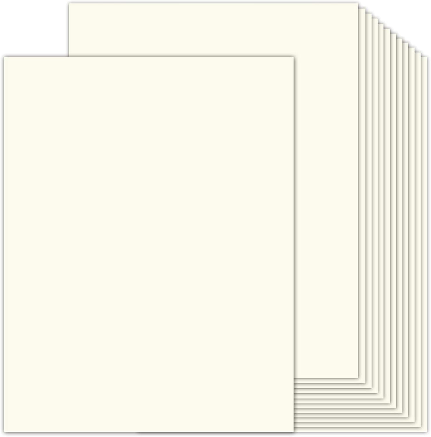 Goefun 100 Sheets Ivory Cardstock 8.5x11 for Cards & Office Printing
