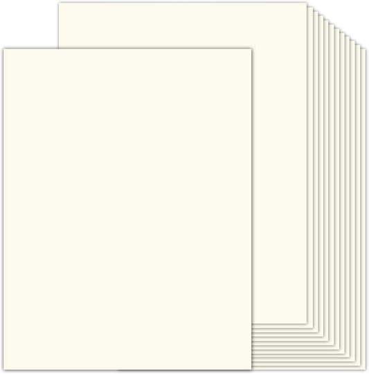 Goefun 100 Sheets Ivory Cardstock 8.5x11 for Cards & Office Printing