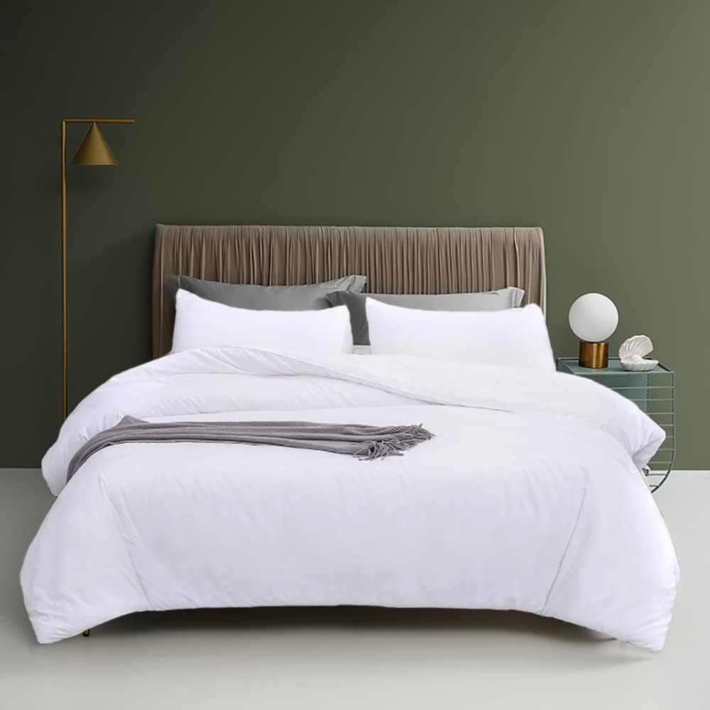 Houseri White Comforter King Size Set for All Season Comfort