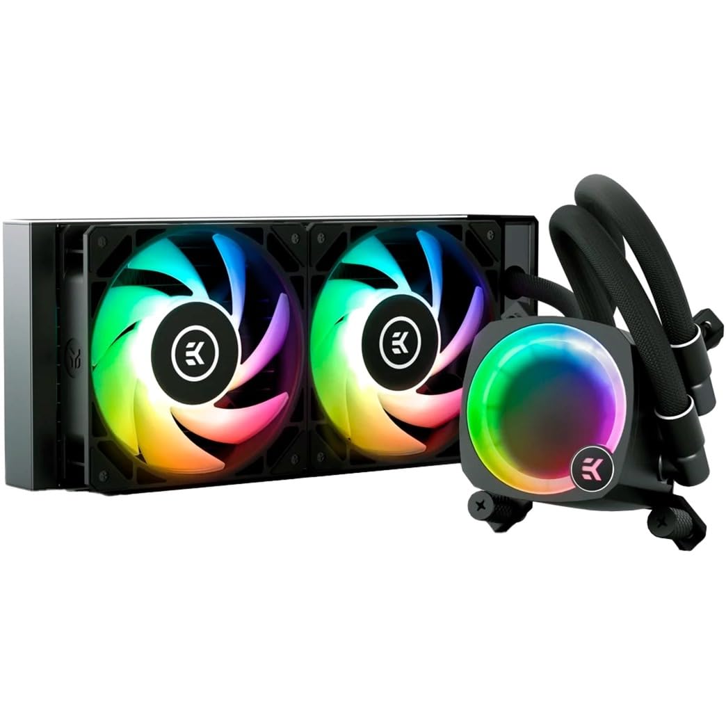 EK Nucleus AIO Liquid CPU Cooler with EK FPT Fans for PCs