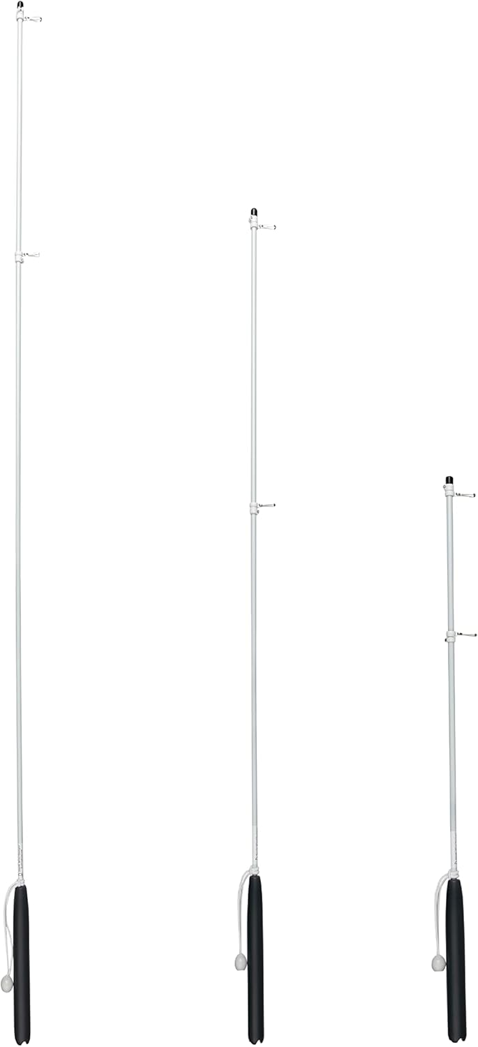 Premium Boat Rod Holder Flagpole with Rotating Flag Mounts