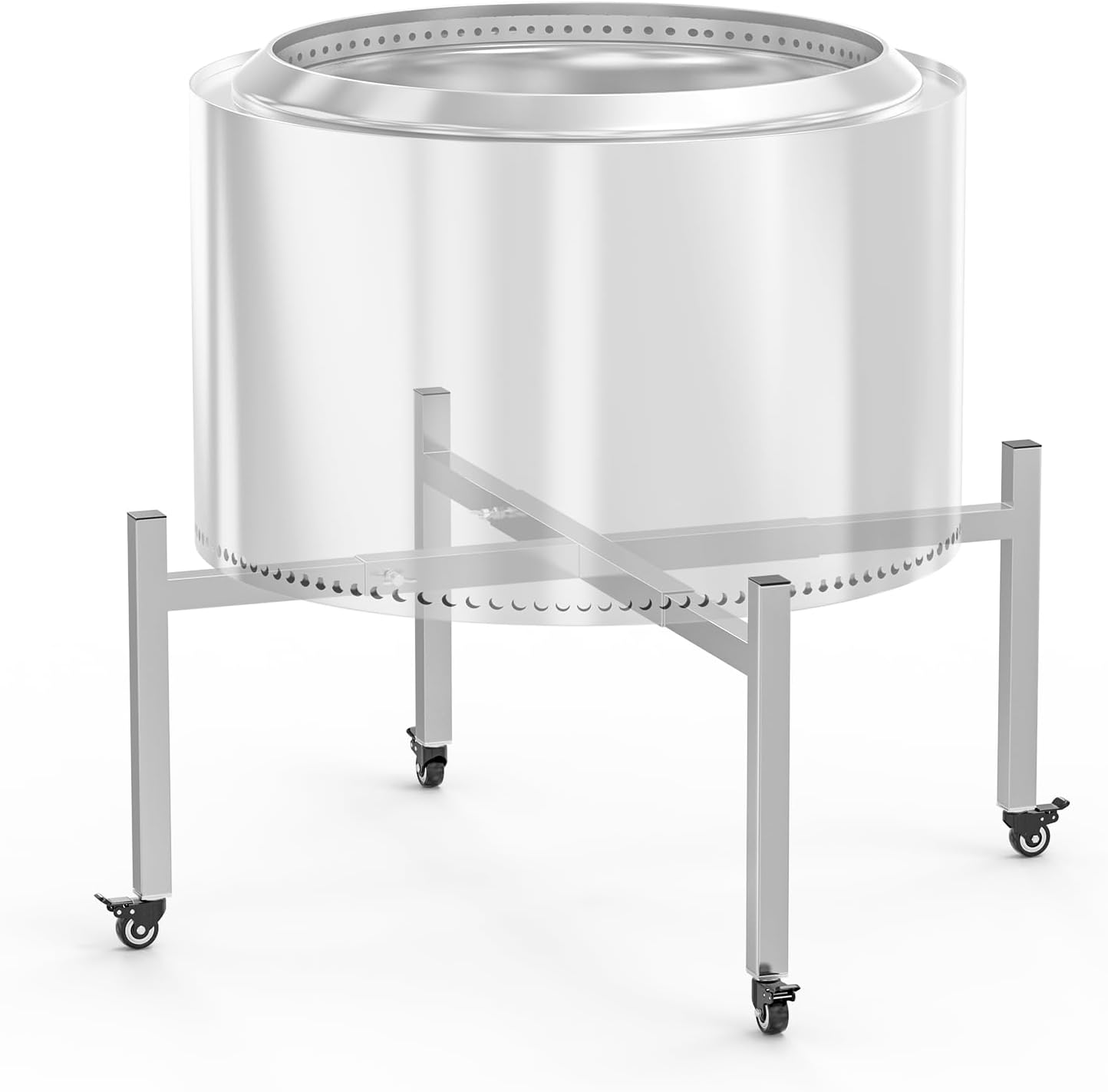BBQ-PLUS Universal Firepit Stand with Wheels for 15-27 in Pits