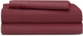 Twin XL Wine Red 1500 Series Bed Sheet Set - Ultra Soft Hotel Luxury