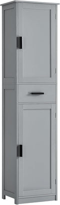 usikey 67 Tall Bathroom Cabinet Narrow Storage Cabinet - Slim 6-Shelf