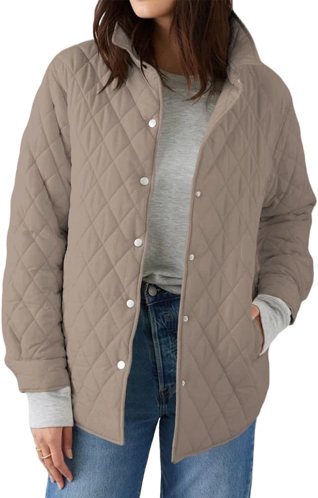 Grlasen Womens Lightweight Quilted Jacket for Fall and Winter