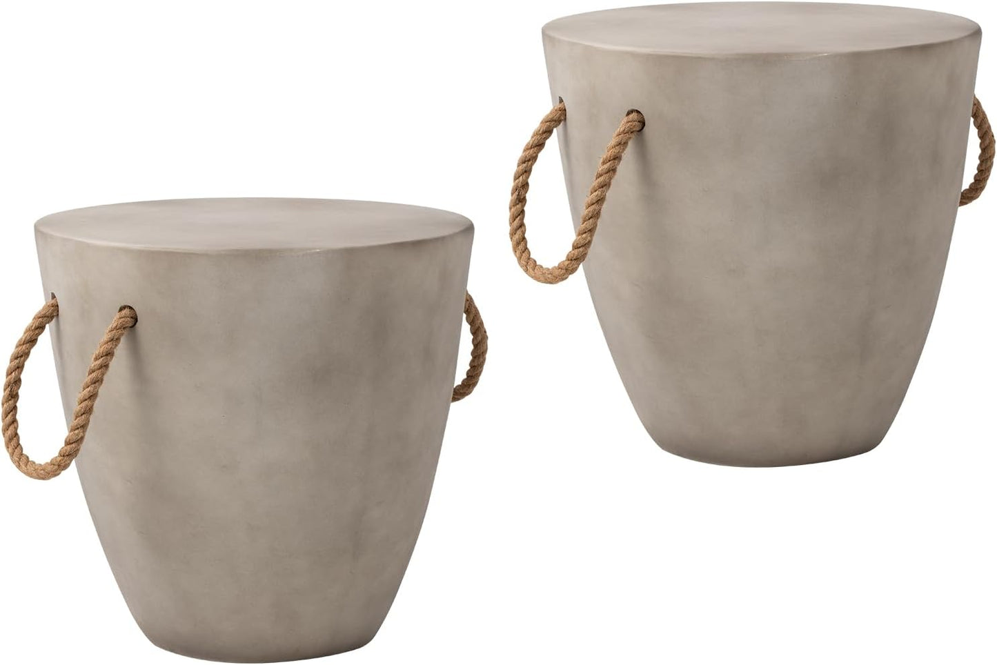 COSIEST Set of 2 Outdoor Cup Shaped Side Tables for Patio