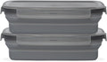 Collapsible Food Storage Containers Set of 2 - Space-Saving Meal Prep