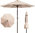 9FT Patio Umbrella with Fiberglass Ribs for Outdoor Use