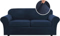 H.VERSAILTEX Plush Velvet 3 Piece Stretch Sofa Covers for Style