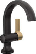 Delta Albion Matte Black/Brushed Gold Bathroom Faucet - Modern Single