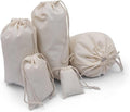 100Pcs 6 x 8 in Premium Cotton Muslin Drawstring Bags - Reusable