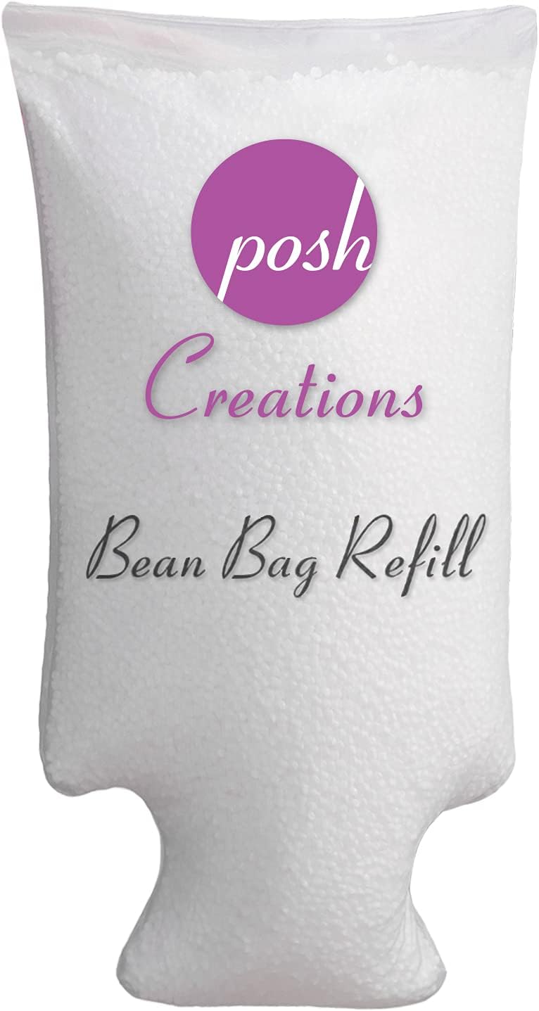 100L Posh Creations Bean Bag Refill: EZ-Pour Zipper Spout
