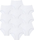 Plus Size Full Coverage Cotton Brief 10-Pack - Soft Breathable Comfort