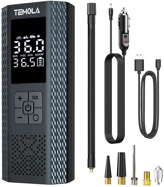 TEMOLA 150PSI Portable Tire Inflator with LCD Display