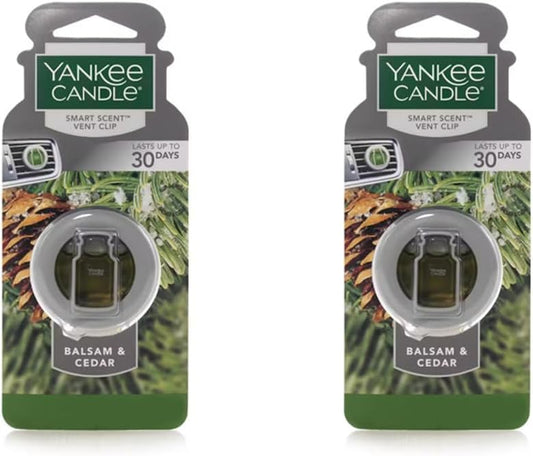 Long-Lasting Yankee Candle Smart Clip - Balsam & Cedar (2 Pack)