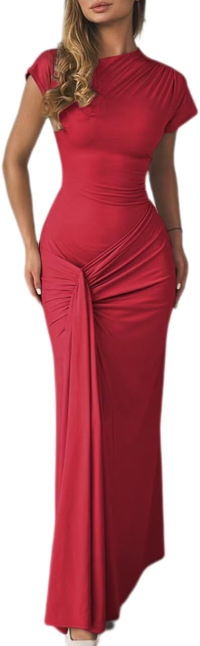 Mojessy Women Bodycon Maxi Dress for Elegant Cocktail Events