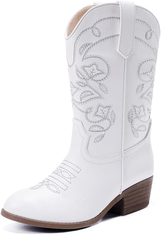 Cowgirl Boots for Girls Mid Calf Youth Cowboy Western Style