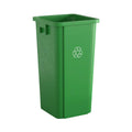 23 Gallon Green Square Commercial Trash Can - Durable, Compact