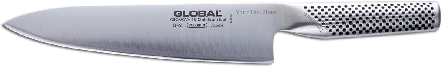 Global G-2-8 Chef's Knife with Custom Engraving for Heirlooms