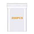 200 Pack 5in x 6in Clear Zip Seal Lock Poly Bags for Storage