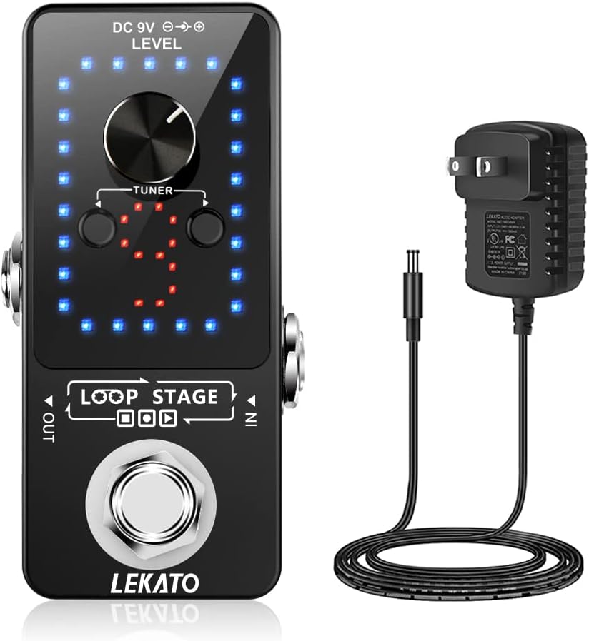 LEKATO Guitar Looper Pedal with Tuner Function and 40 Minutes