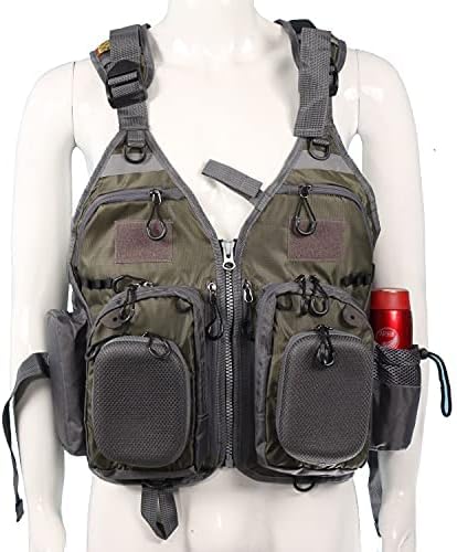 JKSPORTS Fly Fishing Vest - Multifunctional Life Jacket for Water