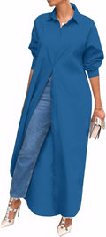 Choichic Shirt Dresses for Women Casual Long Sleeve Button Down Maxi