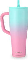 Ice Shaker 40 oz Tumbler with Handle and Straw - Cold 30+ Hours