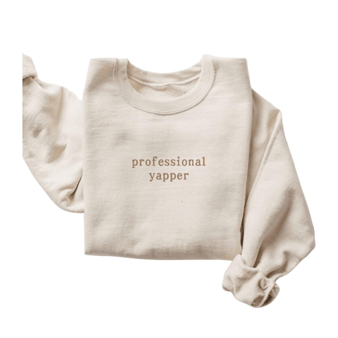 Handmade Embroidered Yapper Shirt: Trendy Meme Style