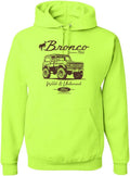 Ford Bronco Wild Untamed 1966 Hoodie for Men - Retro Car Sweatshirt