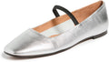 Greta Ballet Flats with Elastic Bridge Strap - Timeless Metallic