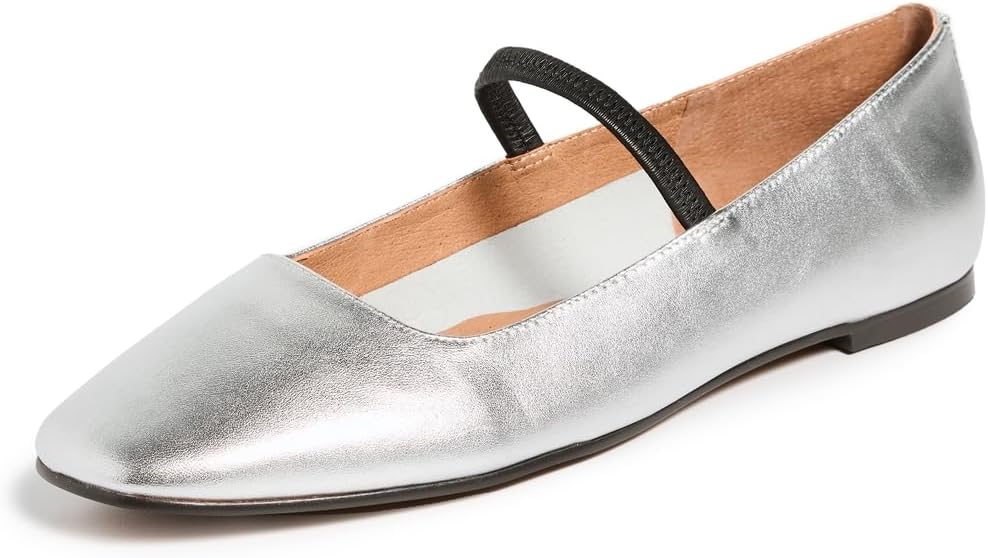 Madewell Women's The Greta Ballet Flats with Metallic Finish