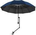 UPF 50+ Beach Umbrella XXL with Adjustable Universal Clamp - Portable