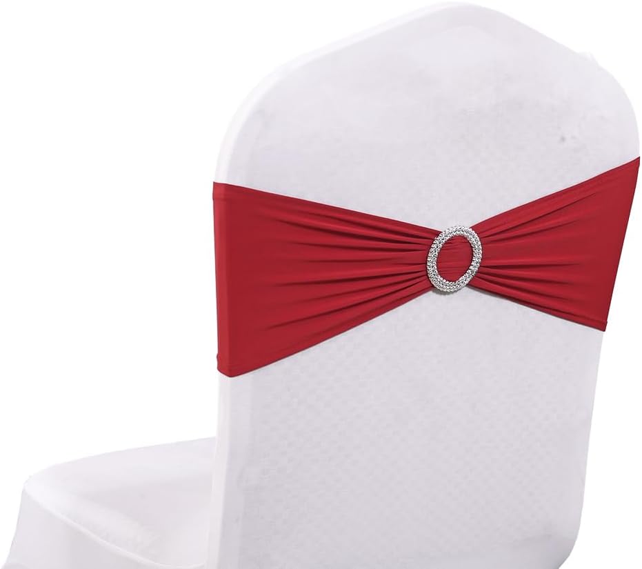 MDS Pack of 250 Spandex Chair Sashes Bows for Weddings