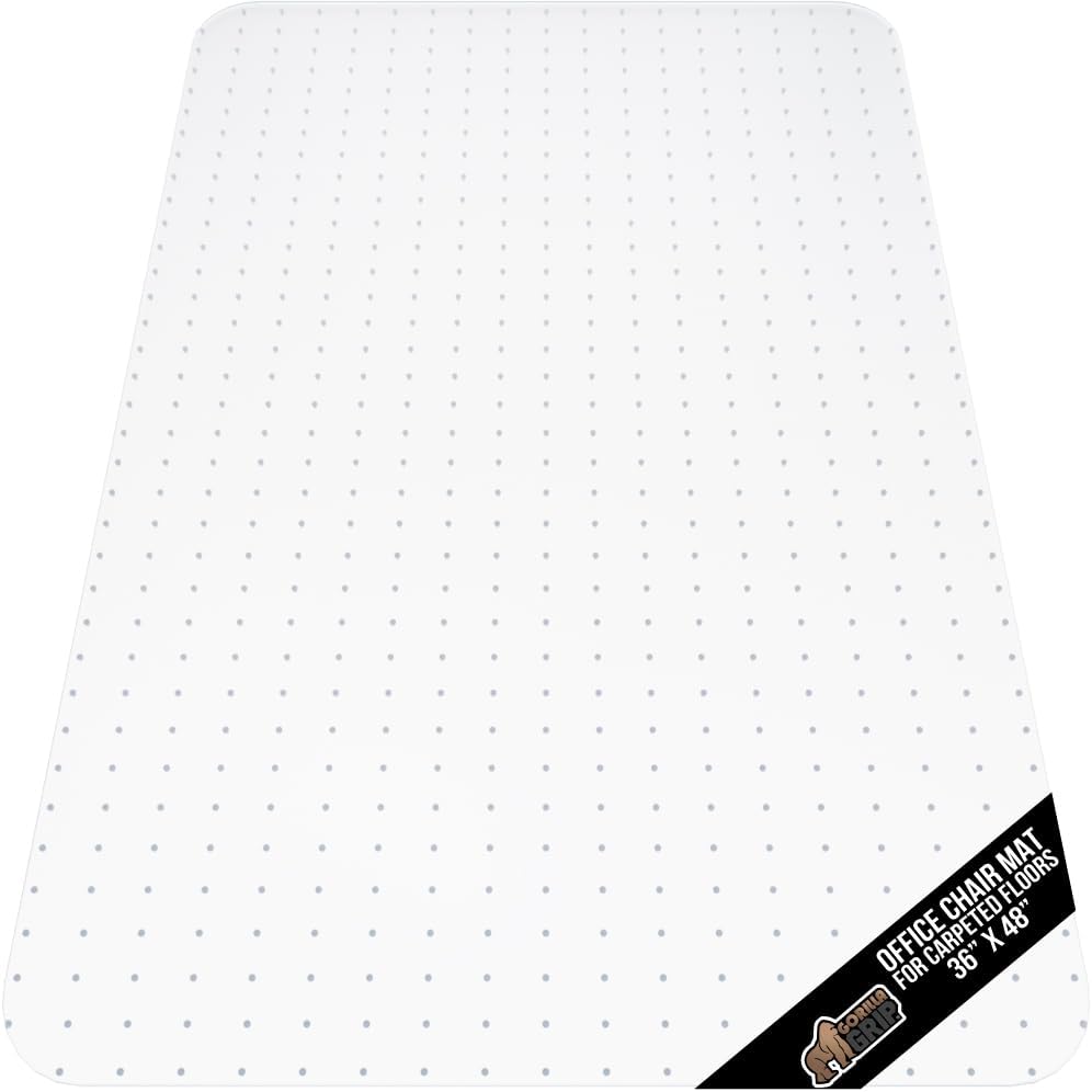 GORILLA GRIP Slip Resistant Office Chair Mat for Carpet Floors