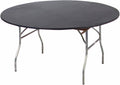 Kwik-Covers 10 Pack Black Round Plastic Table Covers - Fitted