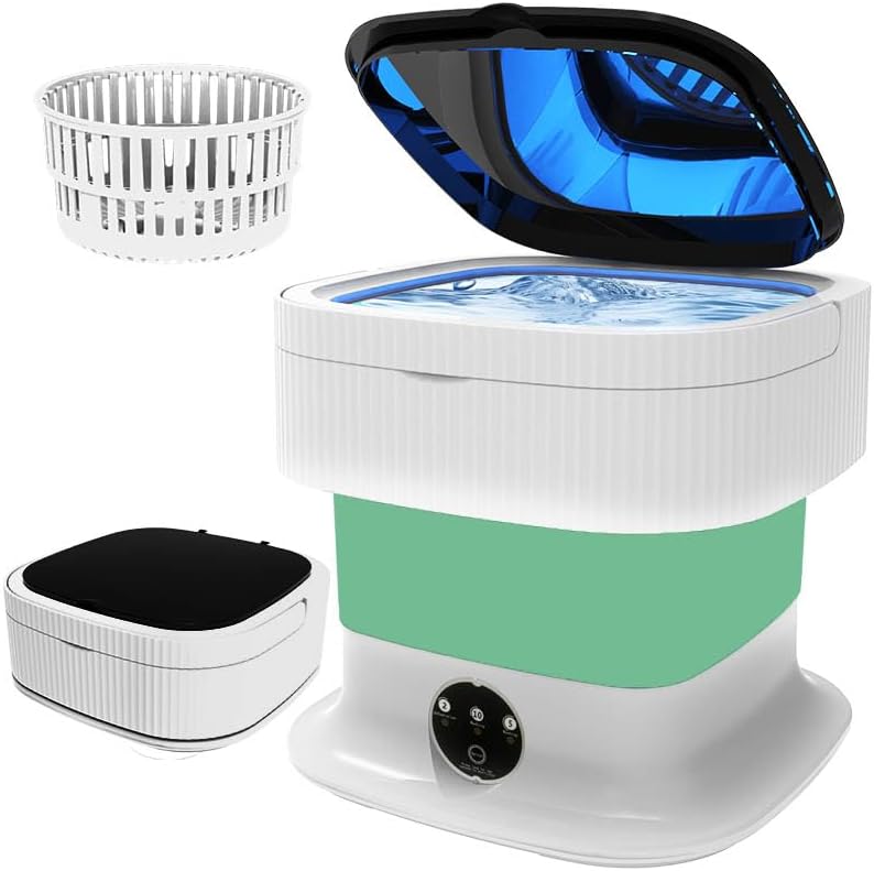 Compact Foldable Mini Washer & Dryer - Portable Laundry Solution