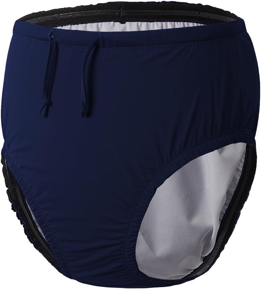 Waterproof Adult Swim Diaper for Incontinence - Navy